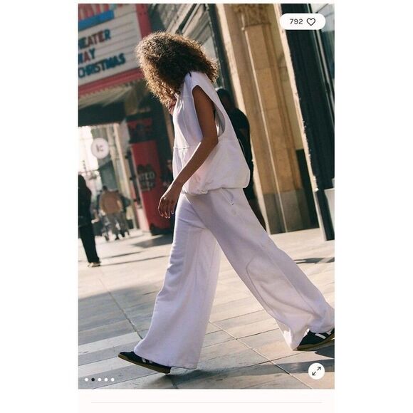 Free People Movement Street Style Two Piece Set White M New Cotton Blend Pockets - Picture 16 of 16